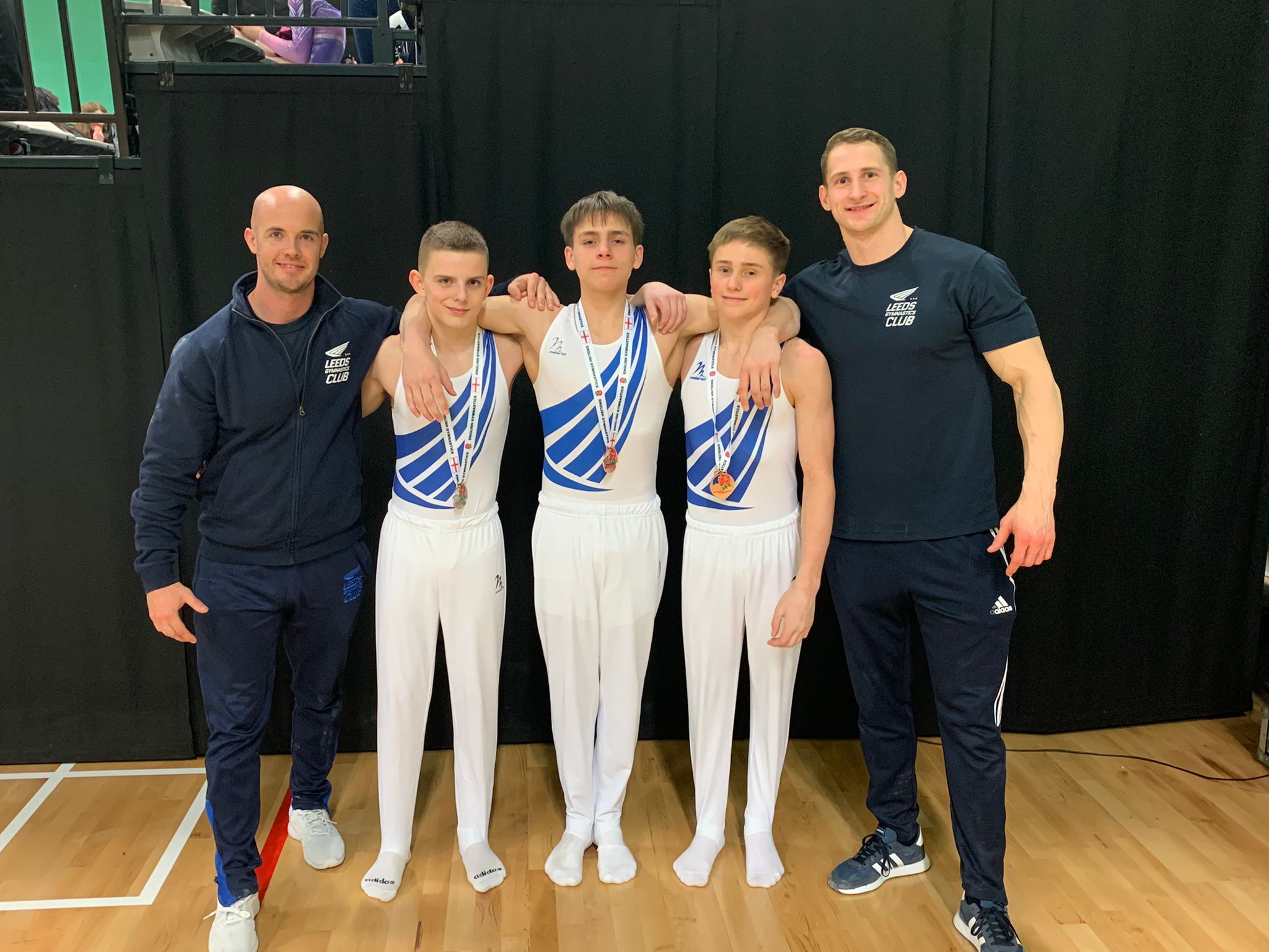 Leeds Gymnastics Men's U16 Team at the English Championships 2022