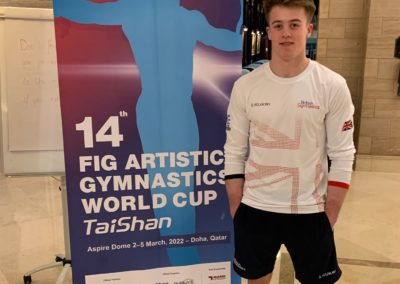 Luke Whitehouse at the 14th FIG World Cup in Doha, Qatar in March 2022