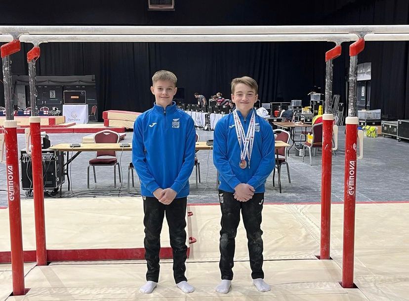 Leeds gymnasts Lucas Scully and Seth Ingle at the English Championships 2023