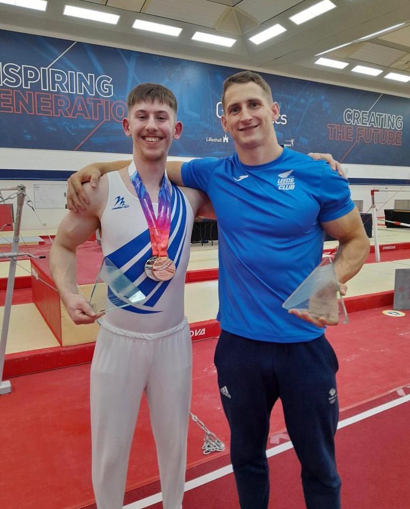 Charlie Welsh - Senior (Open - Class 2) AA champion with Leeds coach Tom Rawlinson